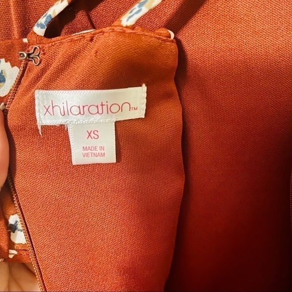 Xhilaration  NWOT Burned Orange Floral Dress - Picture 9 of 10